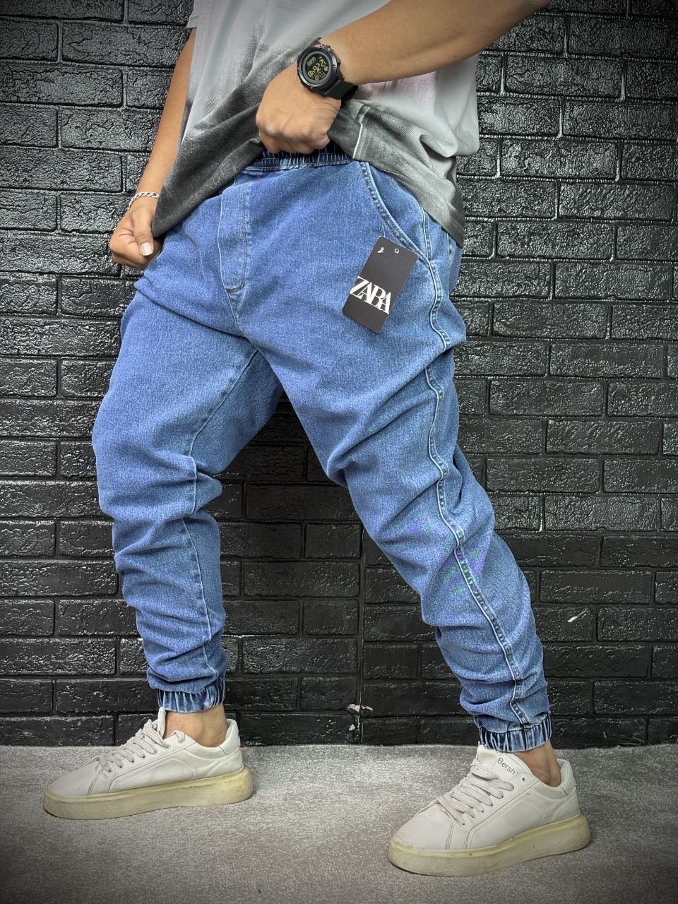 شلوار لی کمر کش و دمپا کش مردانه سایز بزرگ