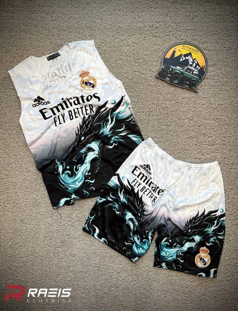 ست تاپ و شلوارک مردانه تمام چاپ اسپرت